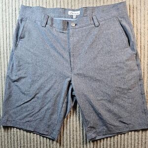 Peter Millar Shackelford Classic Fit Shorts Gray 34 Stretch Performance